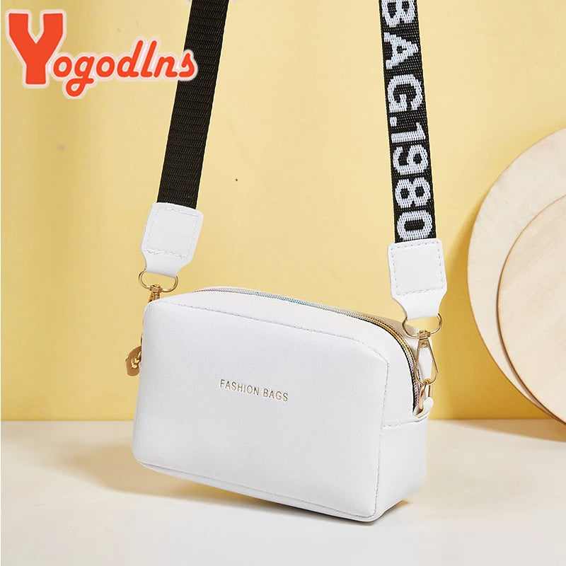 Bolsa de Couro Elegante Crossbody