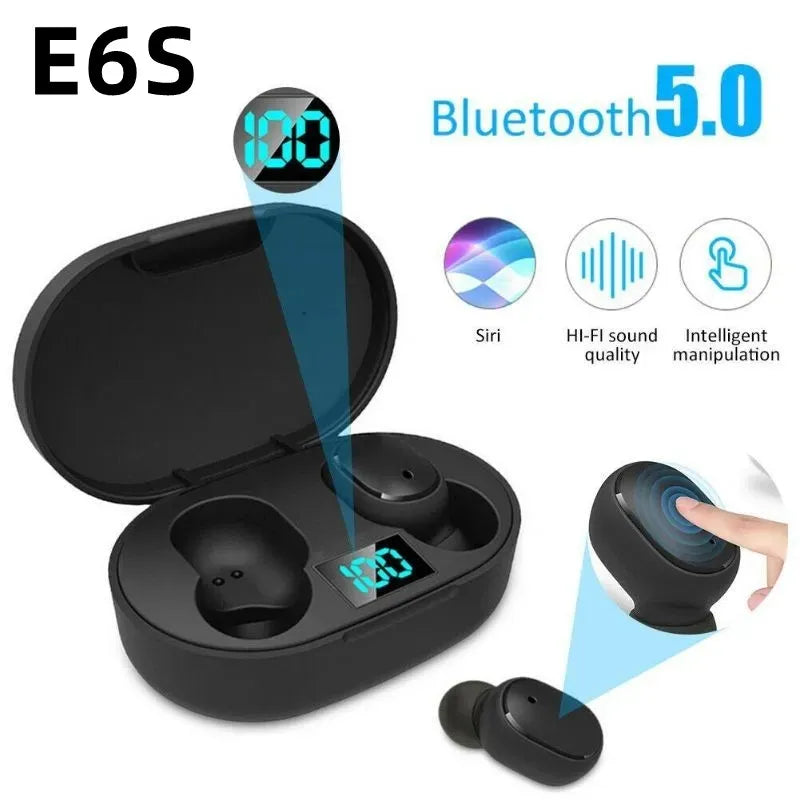 Fone de Ouvido Intra-Auricular Bluetooth 5.0 E6S - com microfone