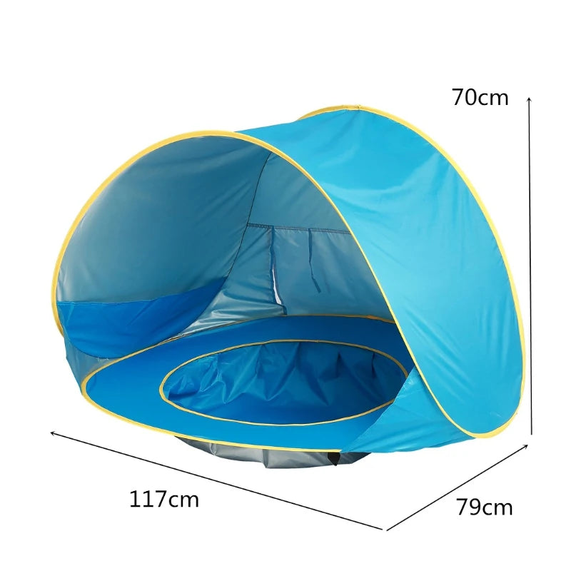 Barraca de Praia para Bebês - Piscina, Sombra e Proteção UV